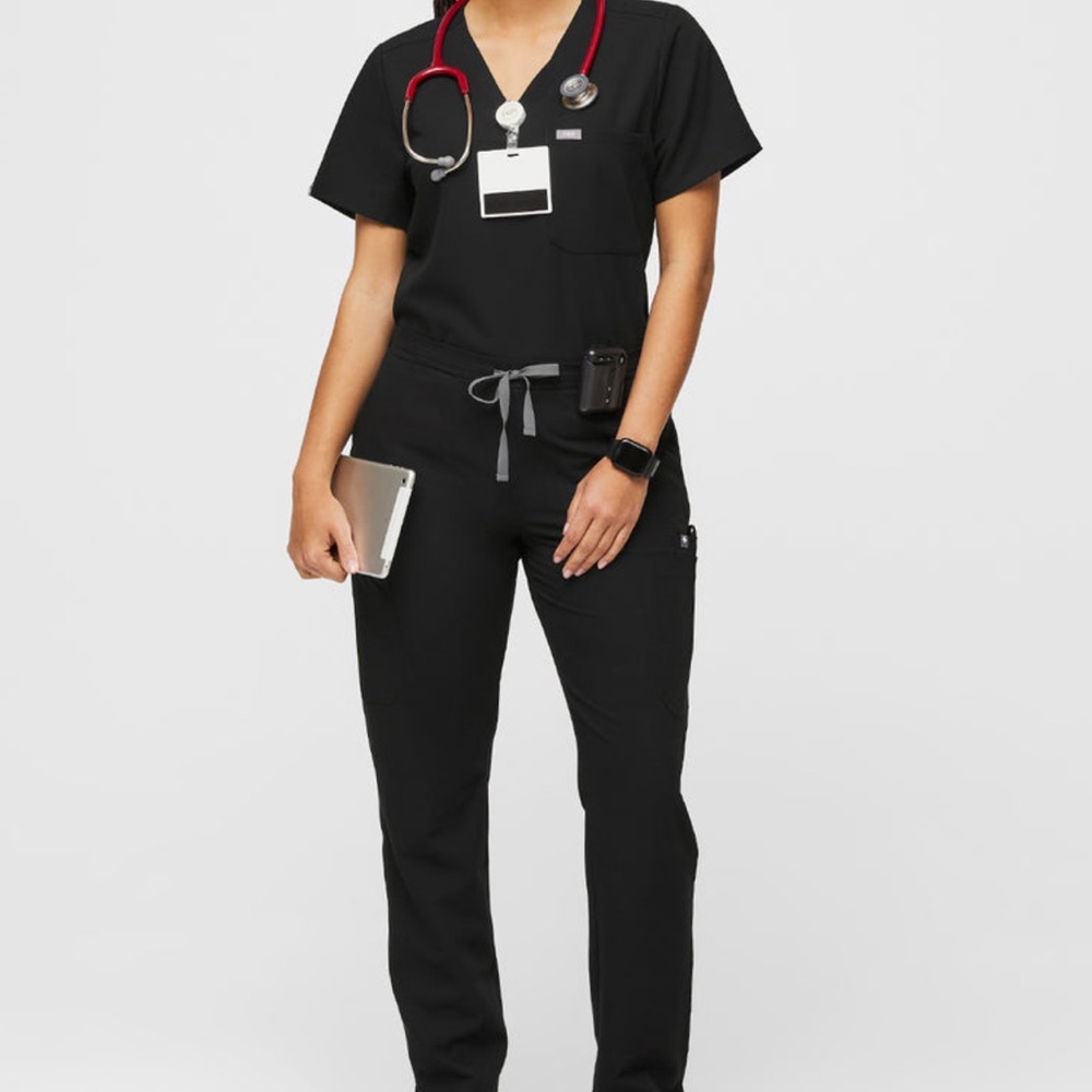 Black FIGS scrub set size small